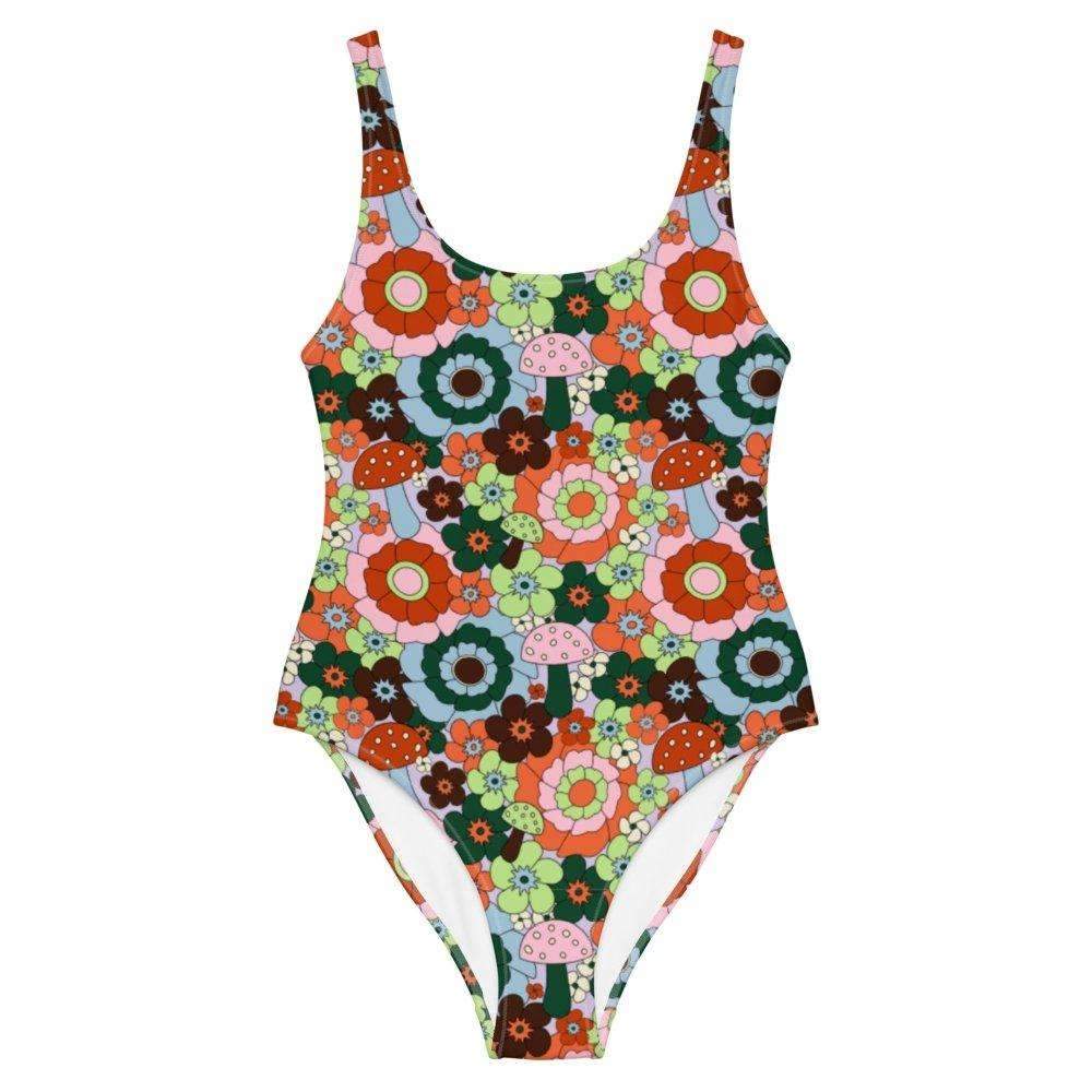 Mushroom Floral Print Swimsuit – HAYLEY ELSAESSER